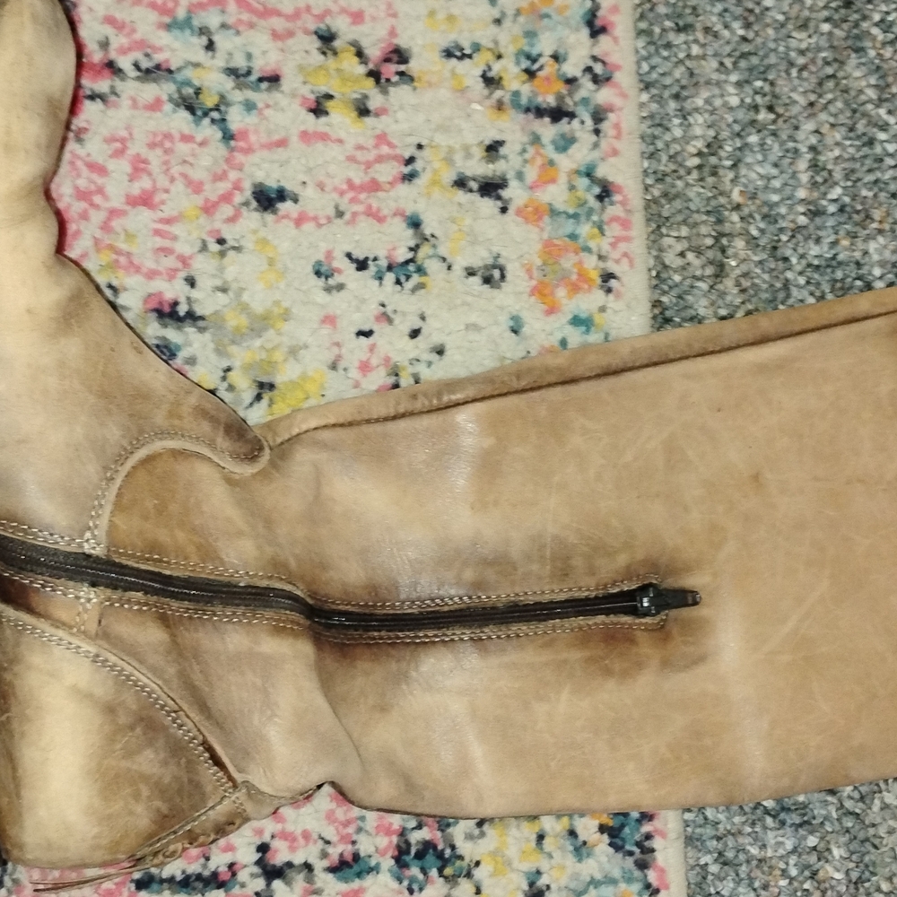 Brown Leather Knee-High Boots - Picture 5 of 5